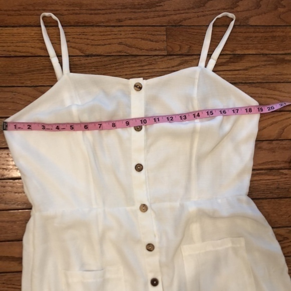 Naïf  Anthropologie white button front midi dress - Picture 5 of 12